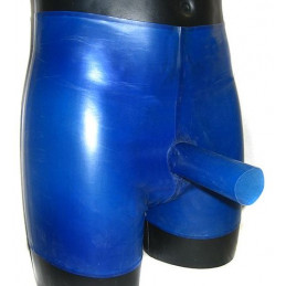 Glued Latex Men Shorts with...