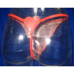 Damen Latex String mit HERZ