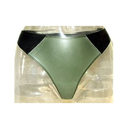 Damen Latex String BICOLOR