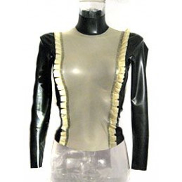Latex Governess Blouse with...