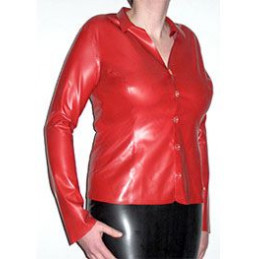 Latex Damen Langarm Bluse,...