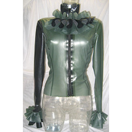 Women Latex Blouse with...