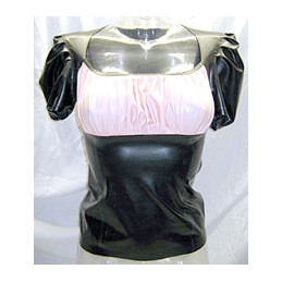 Latex Puff Sleeve Blouse