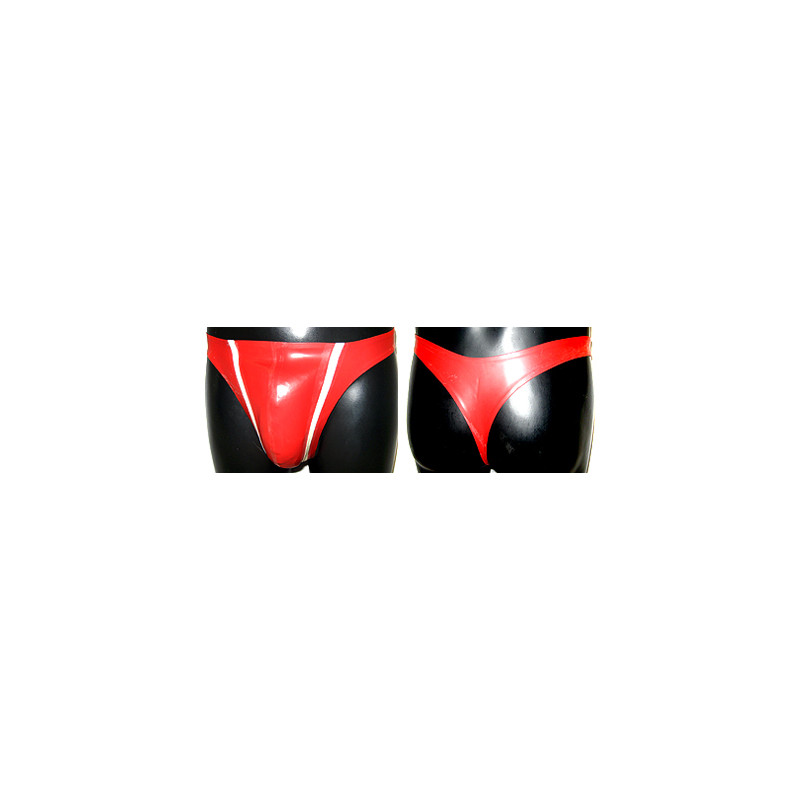 Herren Bicolor Latex String mit Kontraststreifen