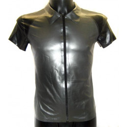 Latex Men Jacket with Short...