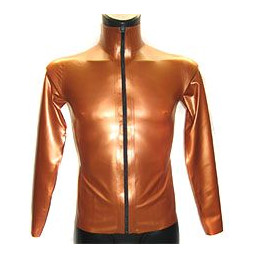 Men Latex Longsleeve Jacket