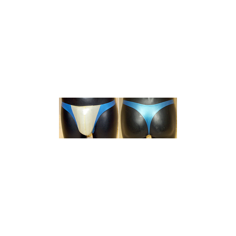 Herren Latex String - zweifarbig