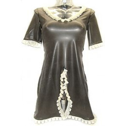 Latex Damen Zofenkleid mit...