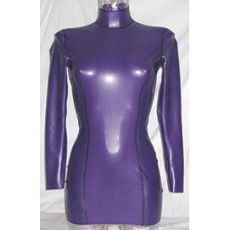 Latex Langarm Cocktailkleid